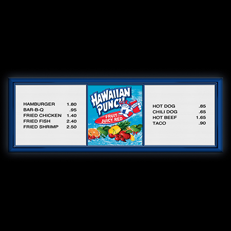 5' Non-Illuminated Menu Board with Push Letters
