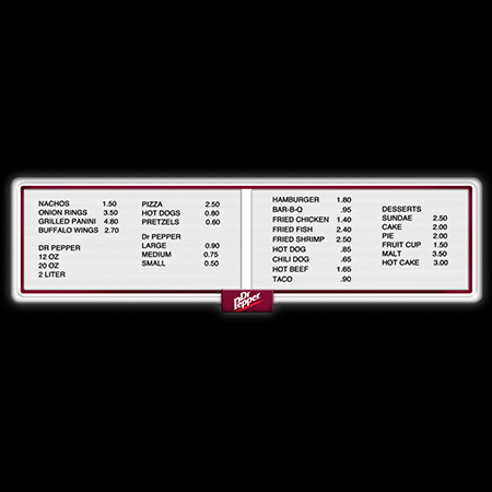 6' Illuminated Menu Board with Push Letters