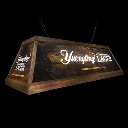 Wooden Pool Table Lamp