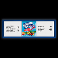 5' Non-Illuminated Menu Board with Push Letters
