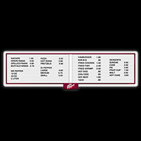 6' Illuminated Menu Board with Push Letters