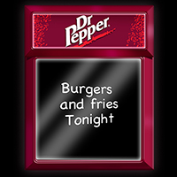 Illuminated Write On / Wipe Off Menu Board